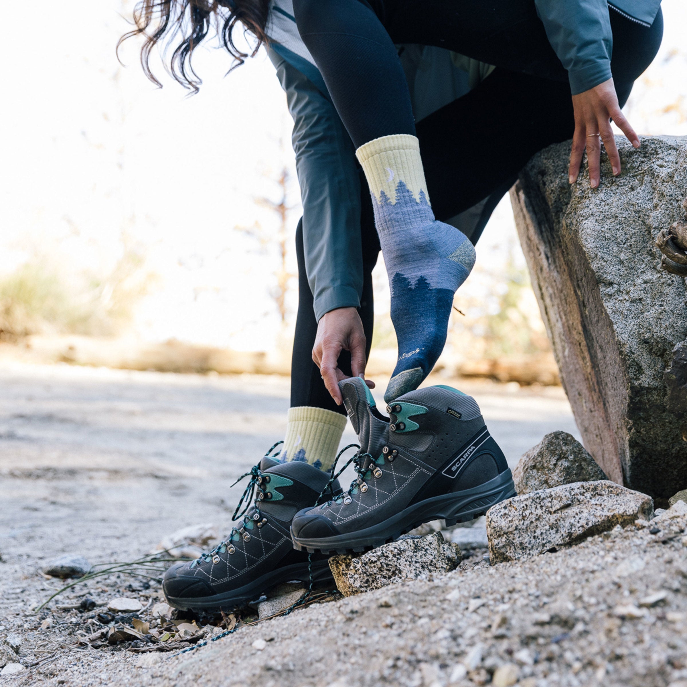 Women's Treeline Micro Crew Midweight Hiking Socks