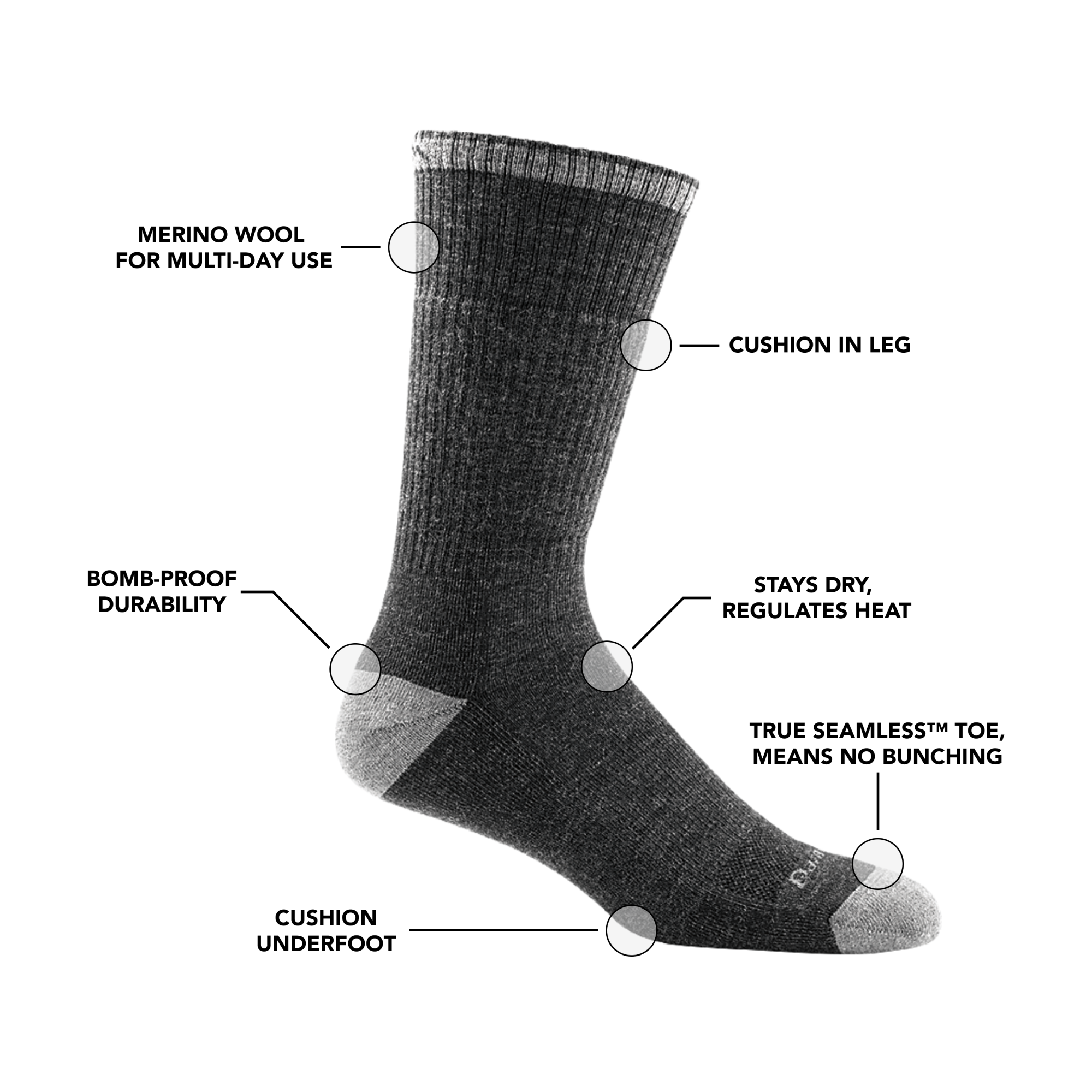 Men's John Henry Boot Midweight Work Socks