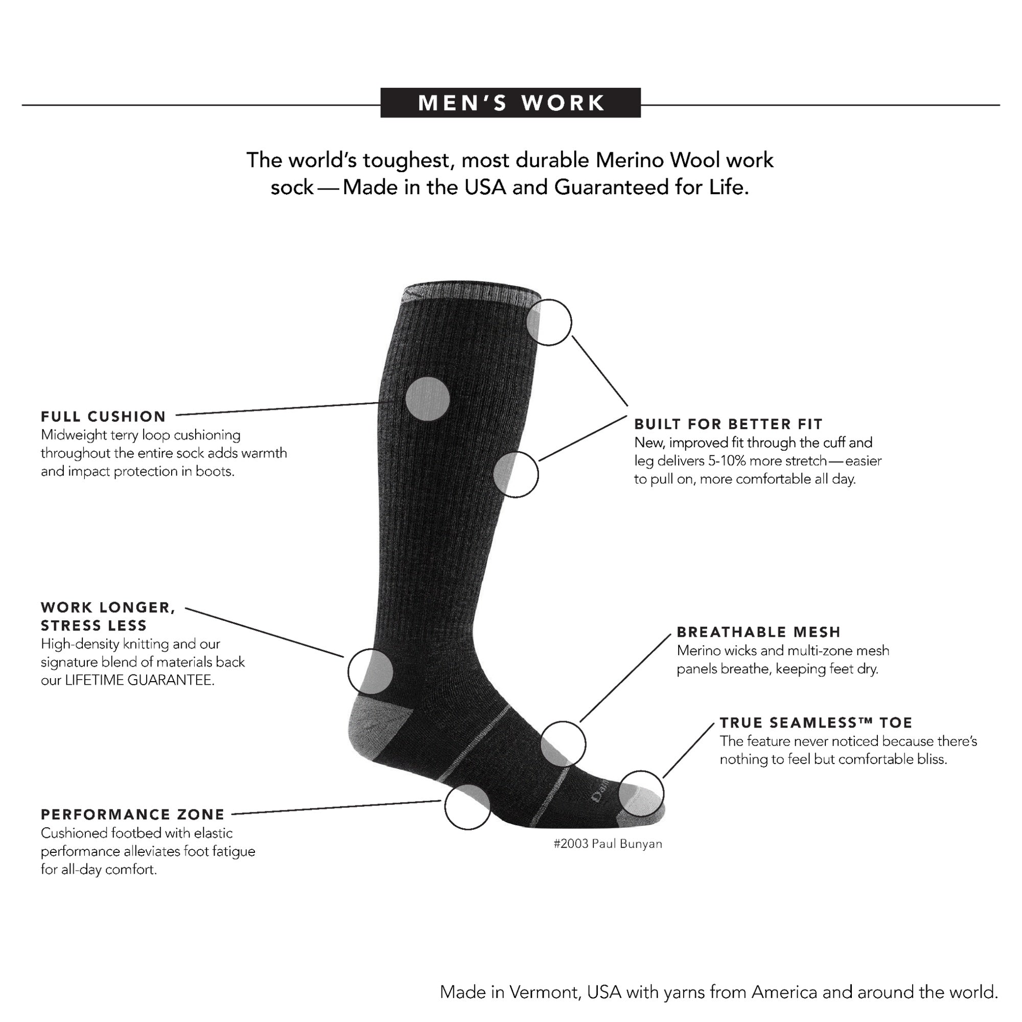 Men's Paul Bunyan Over-the-Calf Midweight Work Socks