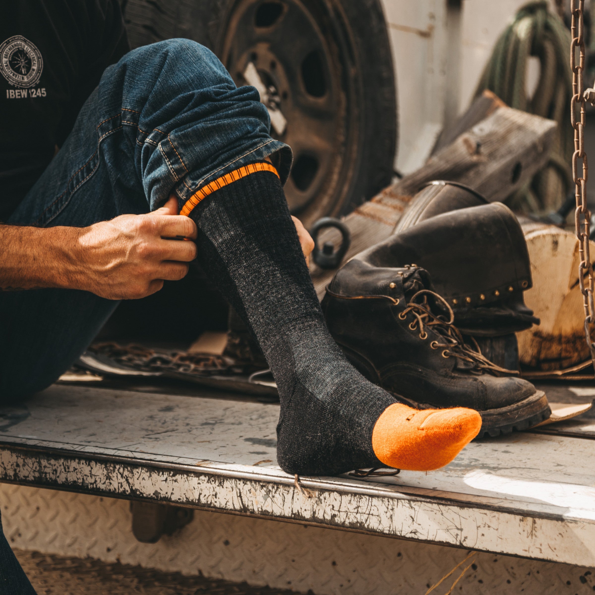 Men's Steely Boot Midweight Work Socks